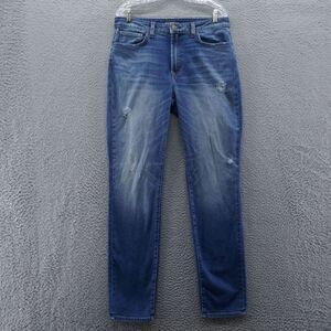 Monfrere Mens Brando Le Mans Distressed Jeans Blue 34* Mid Rise Medium Wash‎